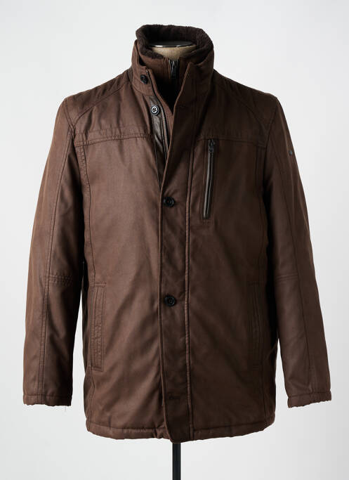 Manteau court marron DELAHAYE pour homme