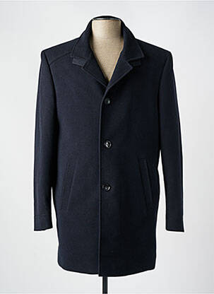 Manteau long coupe droite sans capuche noir S4 JACKETS homme