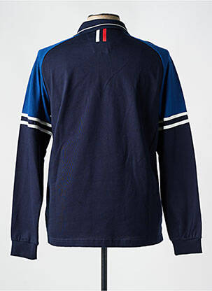 Polo manches longues manches longues bleu DELAHAYE homme