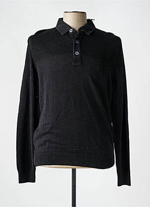 Polo manches longues manches longues noir MONTE CARLO homme