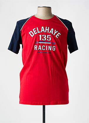 T-shirt coupe cintrée manches courtes rouge DELAHAYE homme