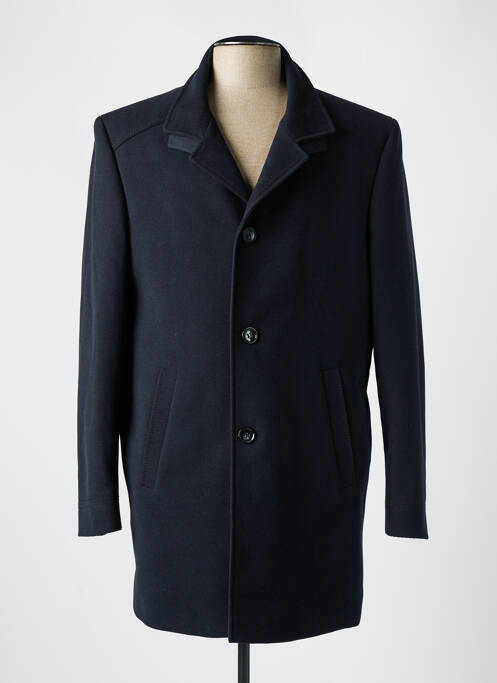 Manteau long coupe droite sans capuche noir S4 JACKETS homme