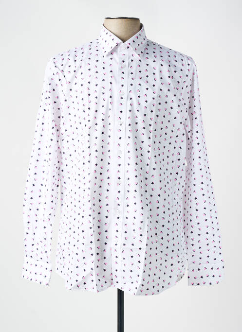 Chemise manches longues blanc SEIDEN STICKER pour homme