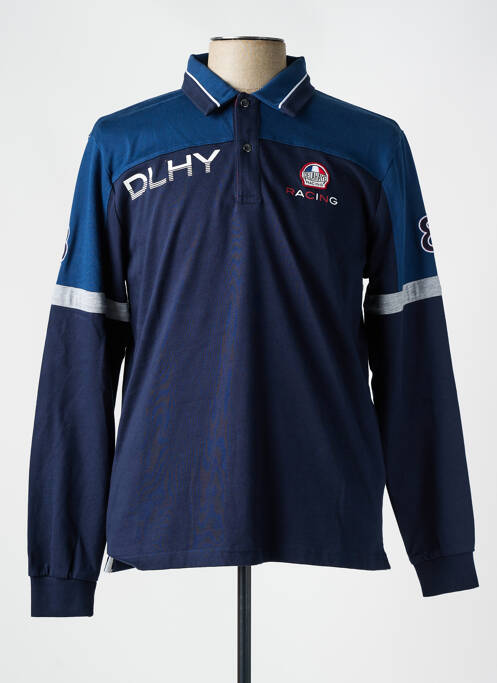 Polo bleu DELAHAYE pour homme
