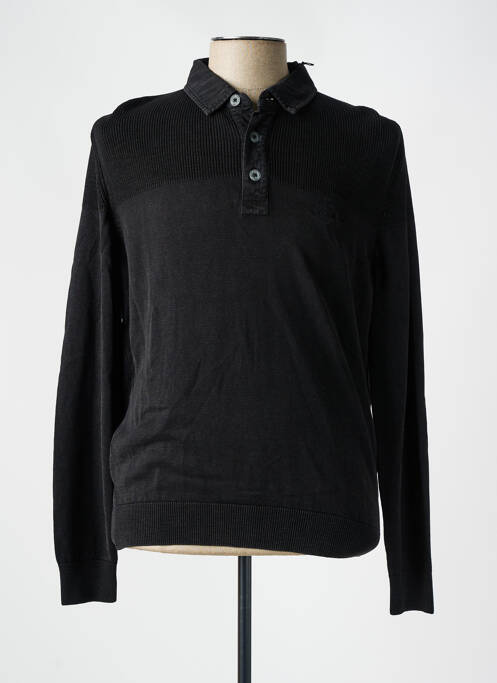 Polo noir MONTE CARLO pour homme