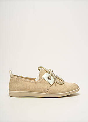 Derbies empiècements talon compensé or ARMISTICE fille
