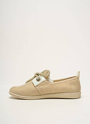 Derbies empiècements talon compensé or ARMISTICE fille