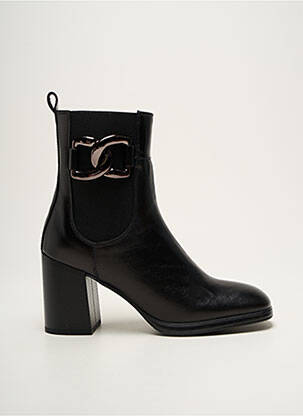 Bottines/boots matière lisse talon de 7 à 9cm noir EMMA femme