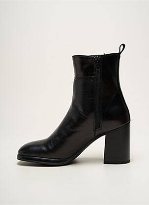 Bottines/boots matière lisse talon de 7 à 9cm noir EMMA femme