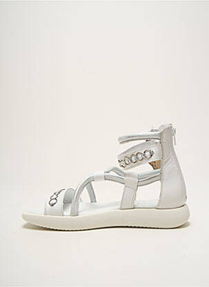 Sandales/nu pieds matière lisse talon plat jusqu'à 3cm blanc MACIEJKA OBUWIE femme