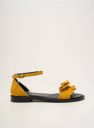 Sandales/nu pieds chiquet talon plat jusqu'à 3cm jaune METAMORF'OSE femme