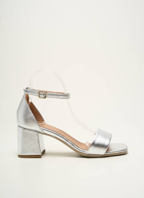 Sandales/nu pieds fermeture bride(s) talon de 4 à 6cm argent METAMORF'OSE femme