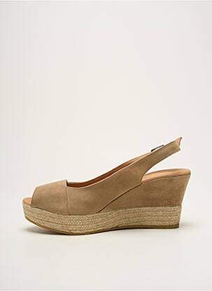 Espadrilles fermeture boucle(s) talon de 4 à 6cm beige EMMA femme