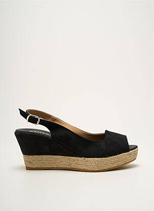 Espadrilles fermeture boucle(s) talon de 7 à 9cm noir EMMA femme