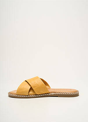 Mules/sabots matière lisse talon plat jusqu'à 3cm jaune TAMARIS femme