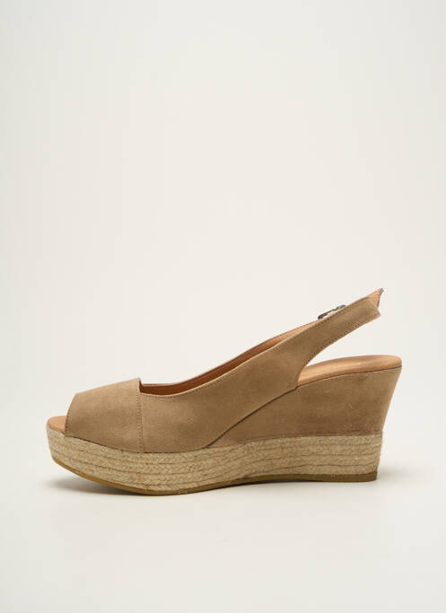 Espadrilles fermeture boucle(s) talon de 4 à 6cm beige EMMA femme