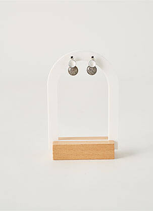 Boucles d’oreilles imprimé argent ALEXARTE femme