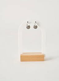 Boucles d’oreilles imprimé argent ALEXARTE femme