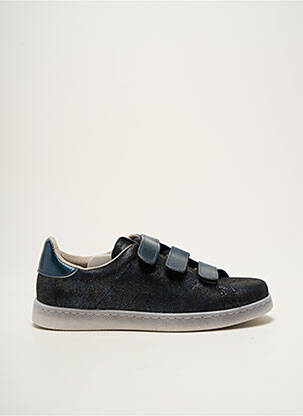 Baskets tissage satiné talon plat jusqu'à 3cm bleu VICTORIA femme