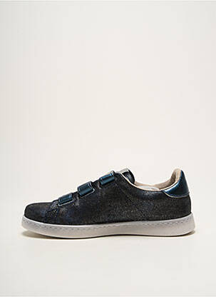 Baskets tissage satiné talon plat jusqu'à 3cm bleu VICTORIA femme