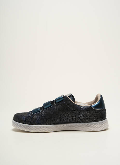 Baskets tissage satiné talon plat jusqu'à 3cm bleu VICTORIA femme