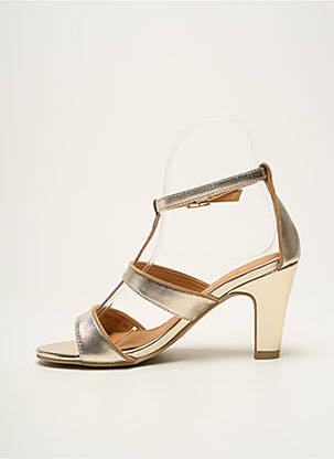 Sandales/nu pieds matière lisse talon de 4 à 6cm or FUGITIVE BY FRANCESCO ROSSI femme