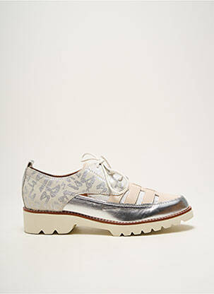 Derbies tissage satiné talon plat jusqu'à 3cm argent FUGITIVE BY FRANCESCO ROSSI femme