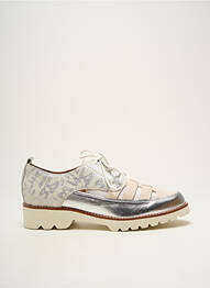 Derbies tissage satiné talon plat jusqu'à 3cm argent FUGITIVE BY FRANCESCO ROSSI femme