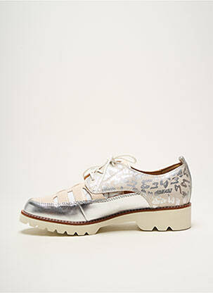Derbies tissage satiné talon plat jusqu'à 3cm argent FUGITIVE BY FRANCESCO ROSSI femme