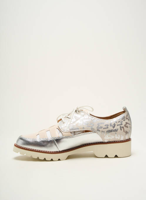 Derbies matière lisse talon plat jusqu'à 3cm argent FUGITIVE BY FRANCESCO ROSSI femme