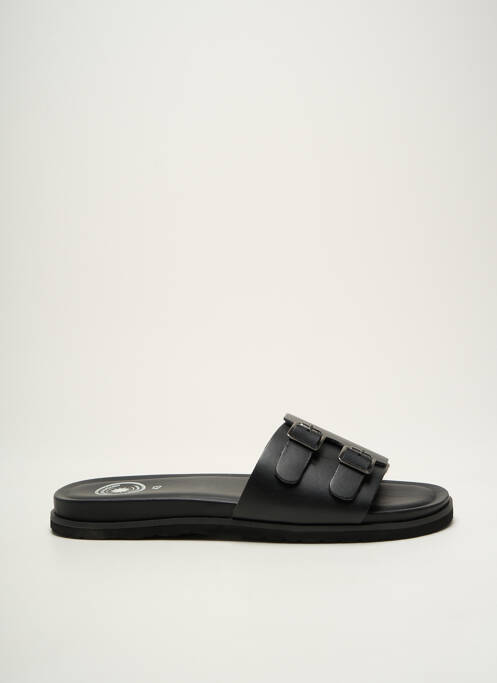 Mules/sabots tissage satiné bout ouvert noir L'ATELIER TROPÉZIEN homme