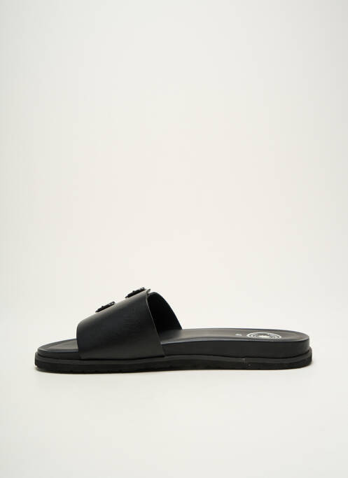 Mules/sabots tissage satiné bout ouvert noir L'ATELIER TROPÉZIEN homme