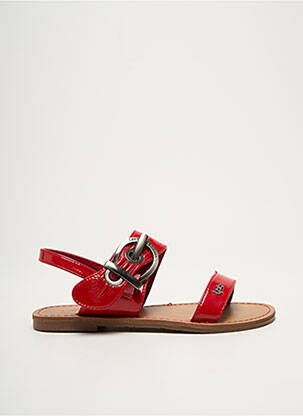 Sandales/nu pieds tissage vernis chiquet rouge LPB LES PETITES BOMBES  fille