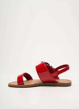 Sandales/nu pieds tissage vernis chiquet rouge LPB LES PETITES BOMBES  fille
