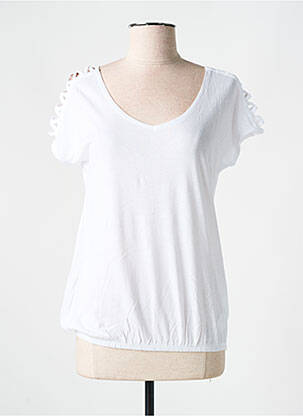 T-shirt coupe cintrée manches courtes blanc FIREFLY femme