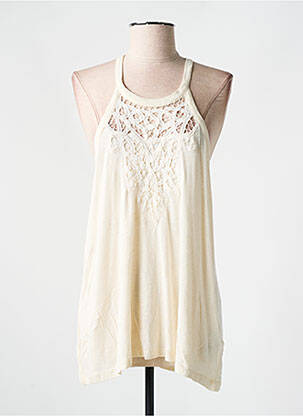 Top sans manche sans manche beige SUPERDRY femme
