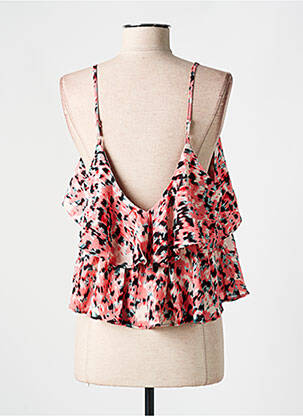 Top imprimé fantaisie fines bretelles rose MUSY MUSE femme