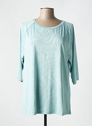 T-shirt coupe droite manches courtes bleu LUHTA femme