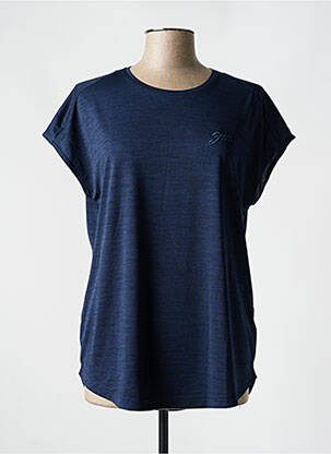 T-shirt coupe droite manches courtes bleu SCOTT femme