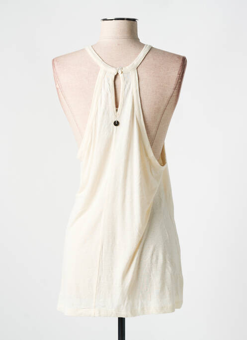 Top sans manche sans manche beige SUPERDRY femme