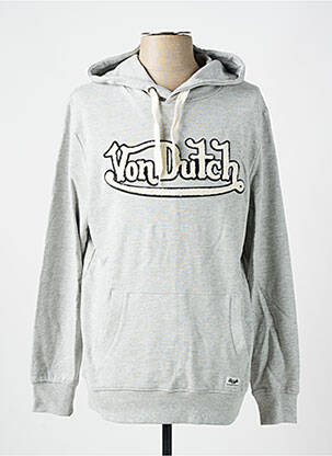Sweat-shirt tissage jersey manches longues gris VON DUTCH homme