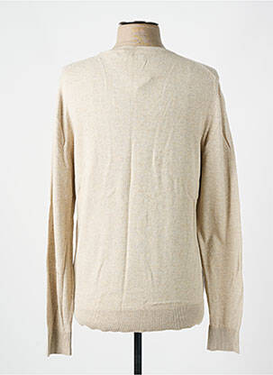 Pull col rond manches longues beige JACK & JONES homme
