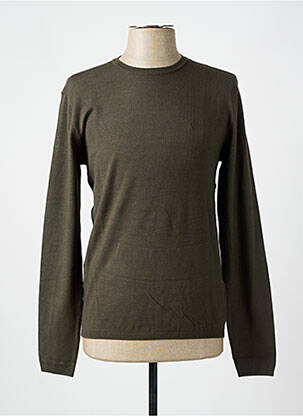 Pull col rond manches longues vert SUN VALLEY homme