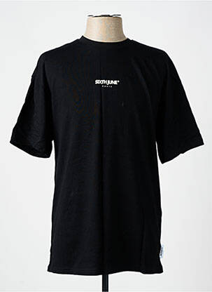 T-shirt coupe cintrée manches courtes noir SIXTH JUNE homme