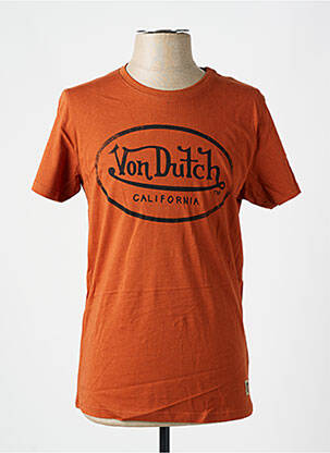 T-shirt coupe cintrée manches courtes orange VON DUTCH homme
