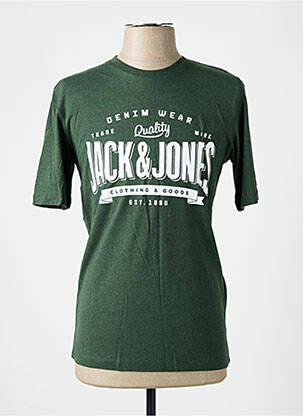 T-shirt coupe cintrée manches courtes vert JACK & JONES homme