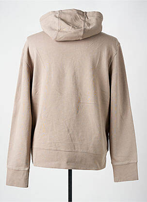 Sweat-shirt à capuche tissage jersey manches longues beige SUPERDRY homme