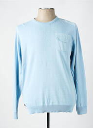 Pull col rond manches longues bleu SUN VALLEY homme