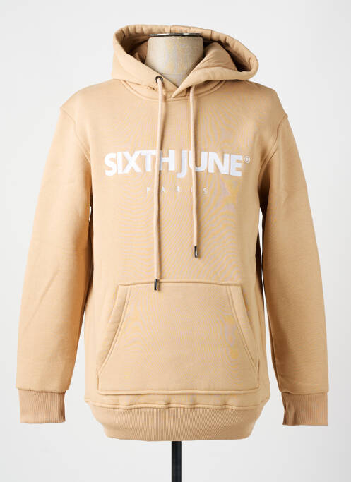 Sweat-shirt à capuche marron SIXTH JUNE pour homme