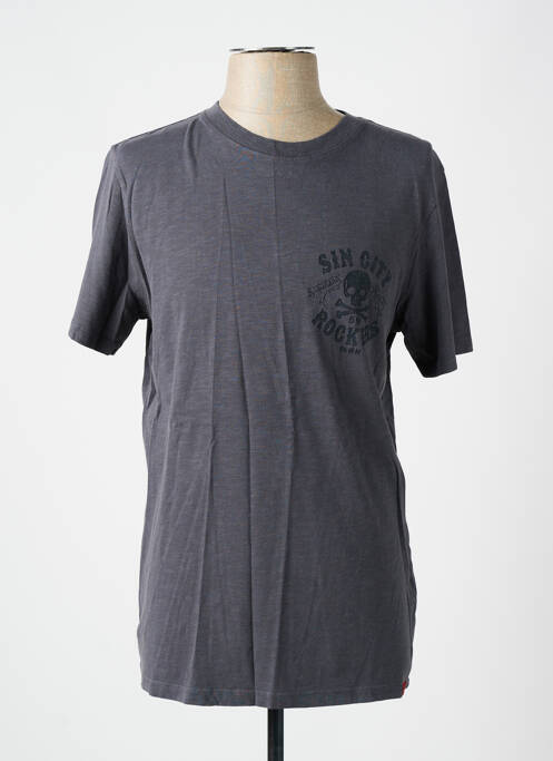 T-shirt gris SUPERDRY pour homme